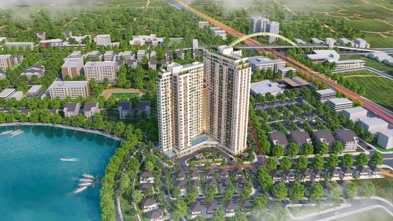 Phối cảnh tổng thể Chung cư Lakeside Garden Hải Phòng
