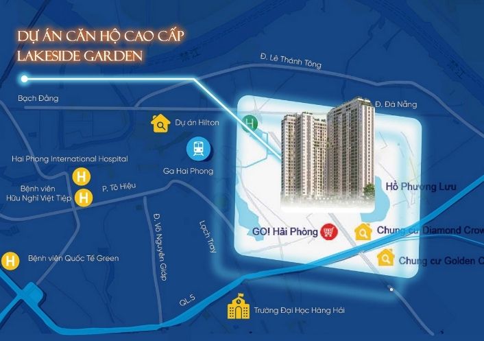 Vị trí dự án Lakeside Garden Hải Phòng