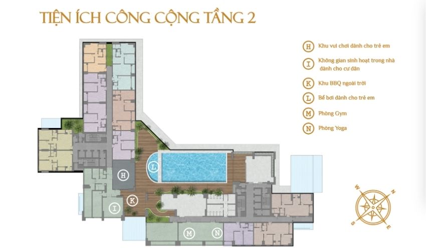 Tiện ích tầng 2 dự án Lakeside Garden