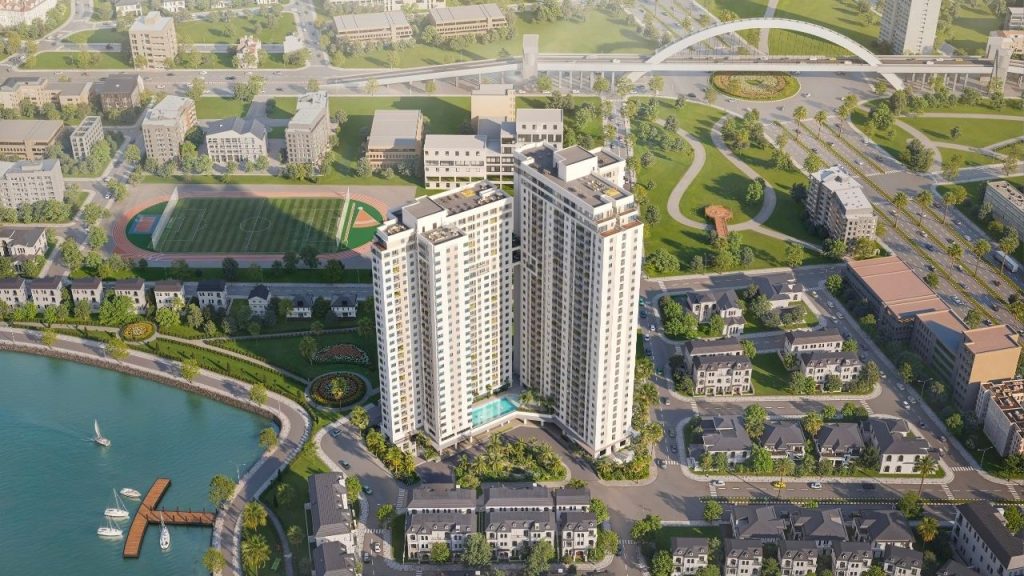 Phối cảnh tổng thể chung cư cao cấp Lakeside Garden Hải Phòng