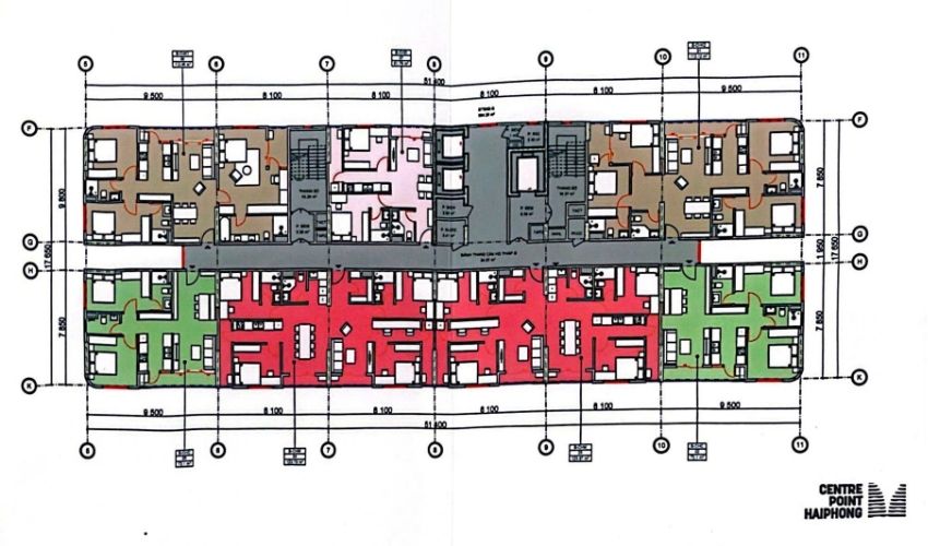Mặt bằng thiết kế chi tiết Central Point Hải Phòng